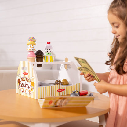 Melissa and Doug Scoop & Serve Ice Cream Counter - Premium for Kids in Qatar | Toysaro.com