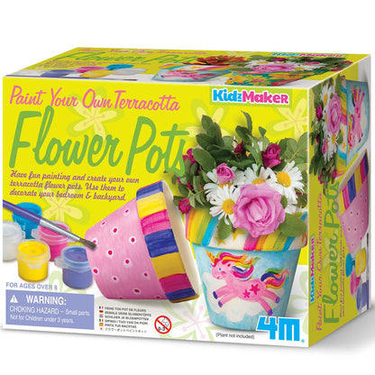4M KidzMaker/Paint Your Own Terracotta Flower Pots - Premium for Kids in Qatar | Toysaro.com