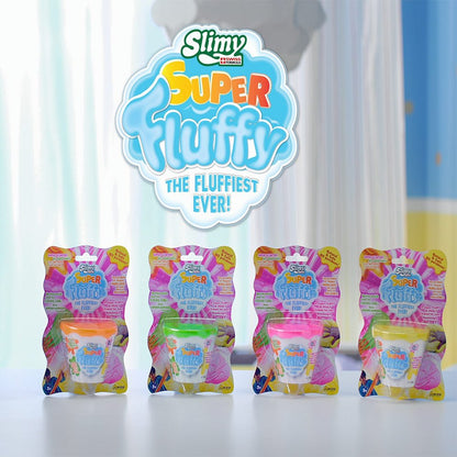 SUPER FLUFFY SLIMY on BLISTERCARD 100 gr. pink, yellow, orange and green - Premium for Kids in Qatar | Toysaro.com