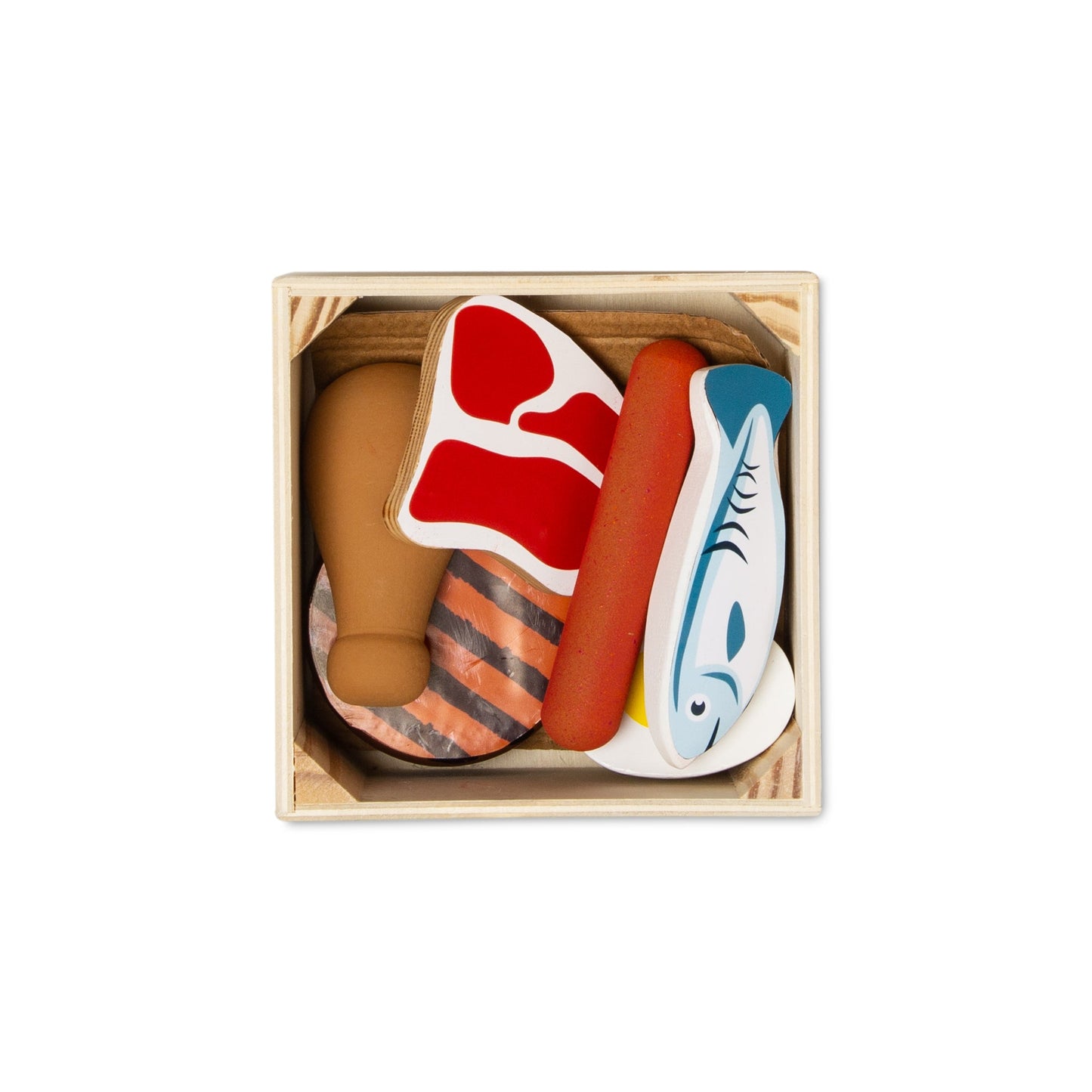 Melissa and Doug Wooden Food Groups Play Set - Protein - Premium for Kids in Qatar | Toysaro.com