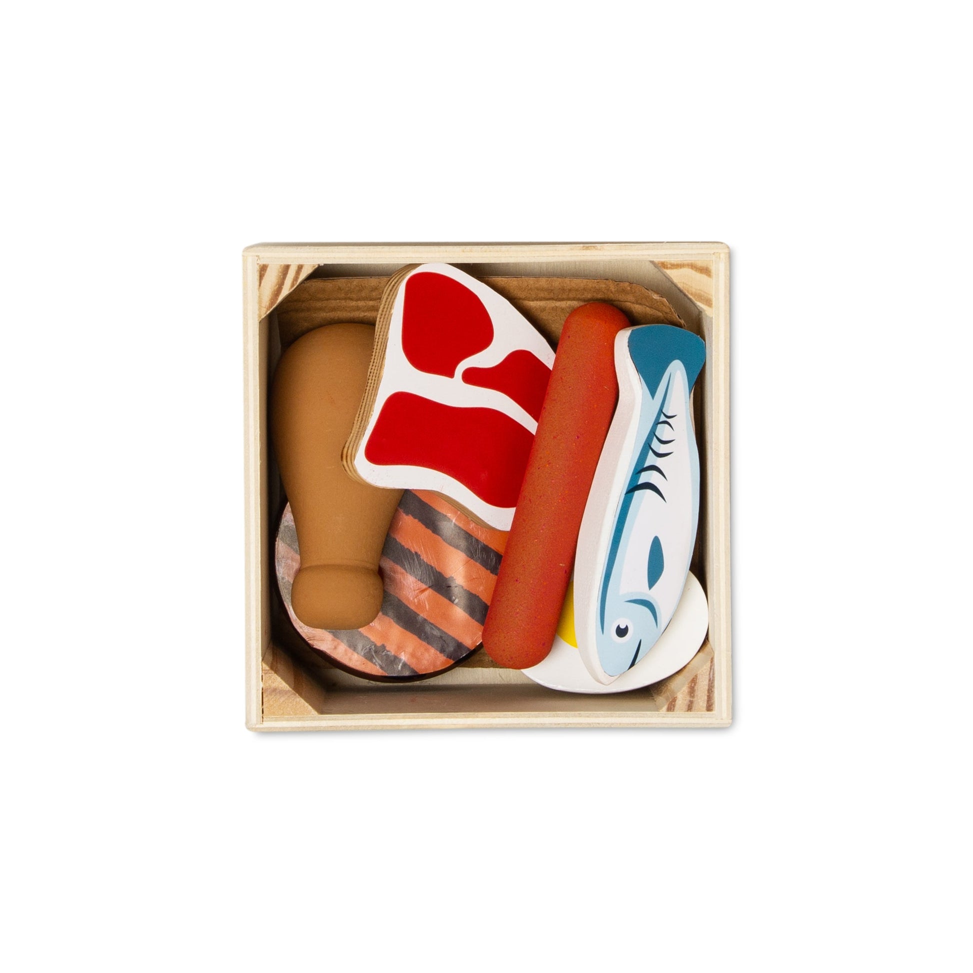 Melissa and Doug Wooden Food Groups Play Set - Protein - Premium for Kids in Qatar | Toysaro.com