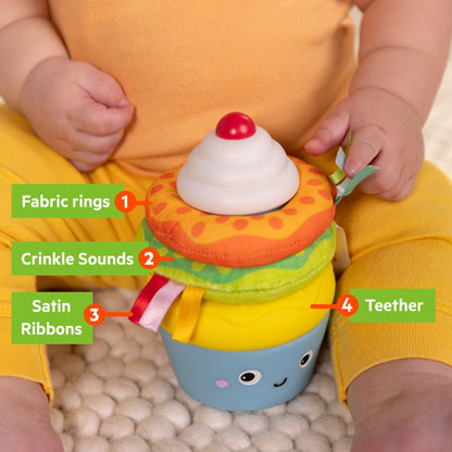 Bright Starts™ Cupcake Tower™ Stacking Toy with Teether - Premium for Kids in Qatar | Toysaro.com