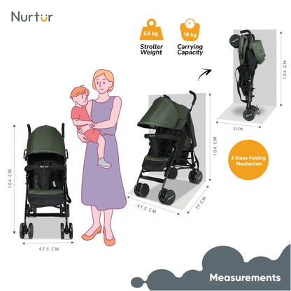 Nurtur Archer Baby/Kids Lightweight Travel Stroller - Premium for Kids in Qatar | Toysaro.com