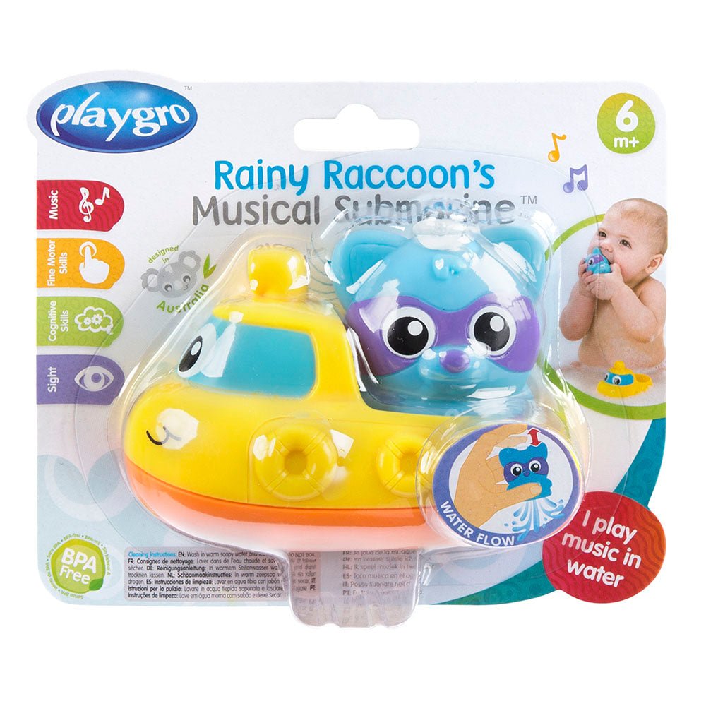 playgro RAINY RACCOON'S MUSICAL SUBMARINE PLAYGRO - Premium for Kids in Qatar | Toysaro.com