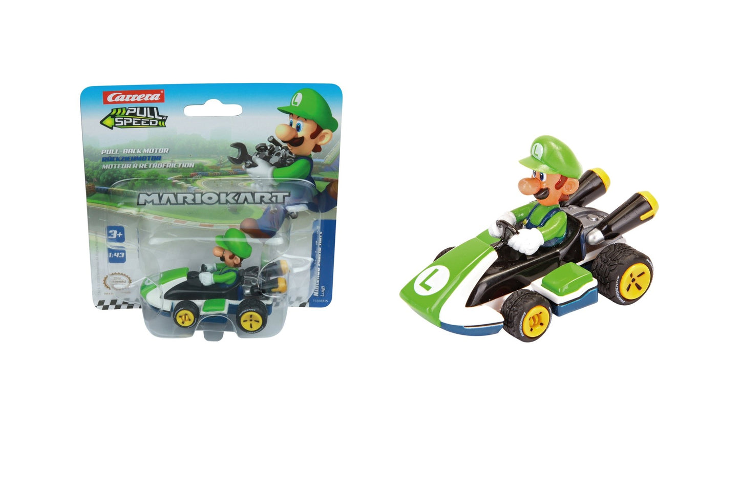 PULL N SPEED MARIO KART 8 - LUIGI BLISTER - Premium for Kids in Qatar | Toysaro.com