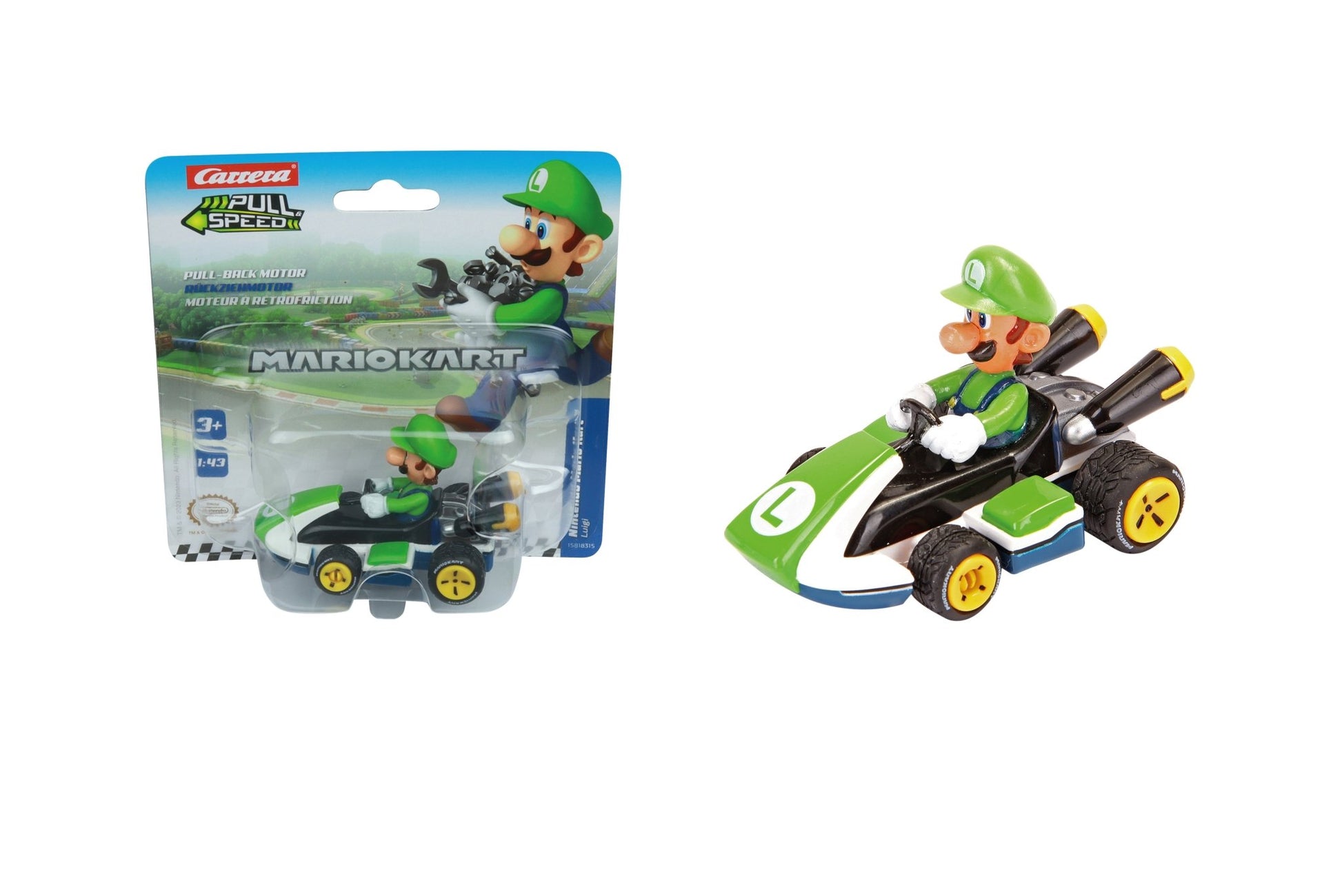 PULL N SPEED MARIO KART 8 - LUIGI BLISTER - Premium for Kids in Qatar | Toysaro.com