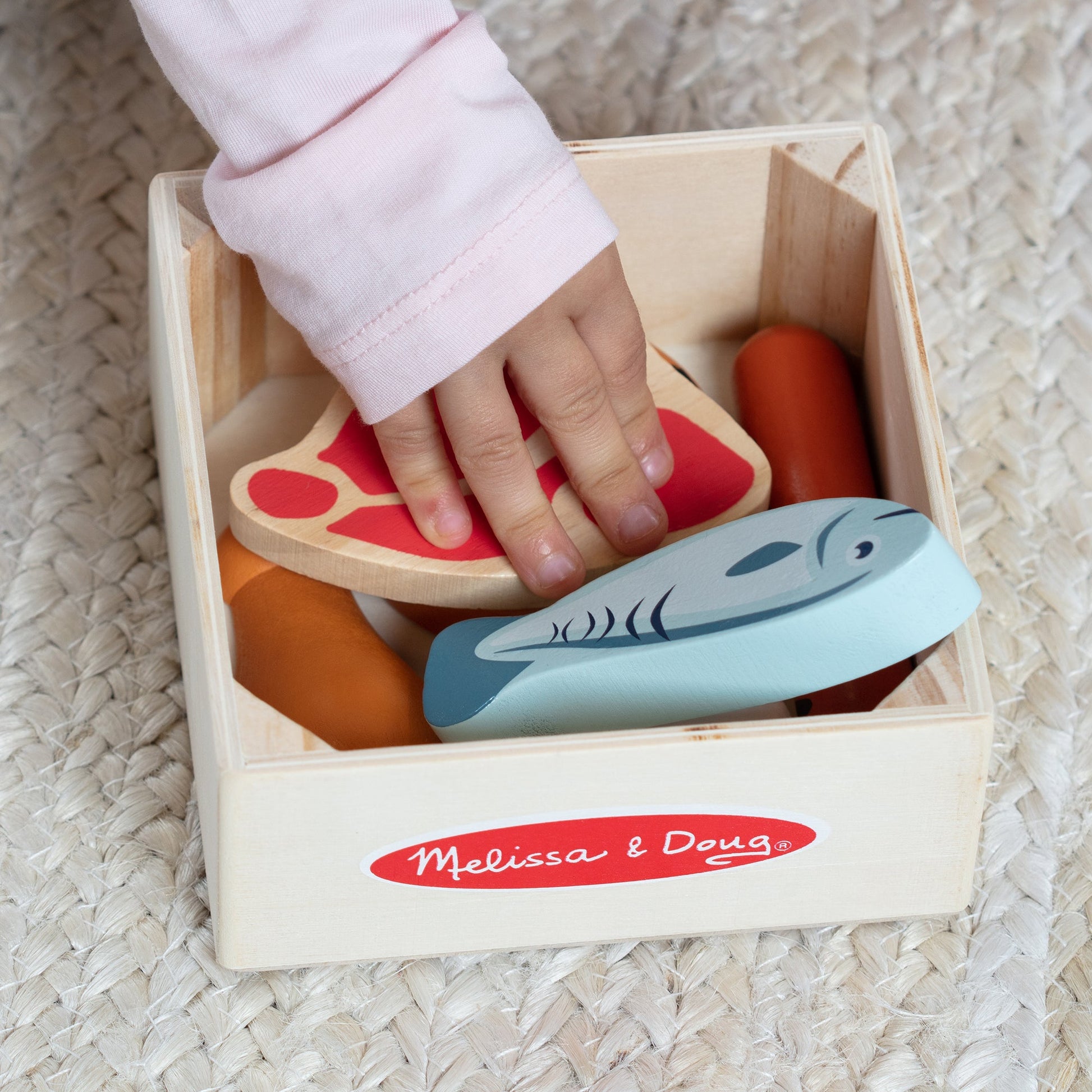 Melissa and Doug Wooden Food Groups Play Set - Protein - Premium for Kids in Qatar | Toysaro.com