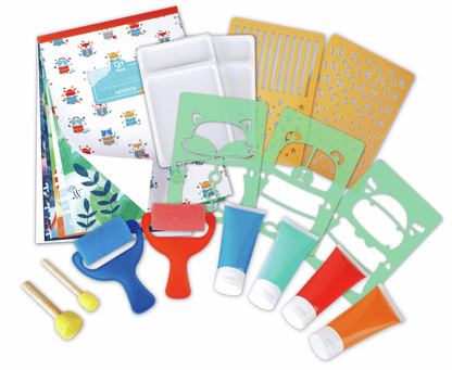Hape Sponge Painting Fun Art Activity Paint Set - Premium for Kids in Qatar | Toysaro.com