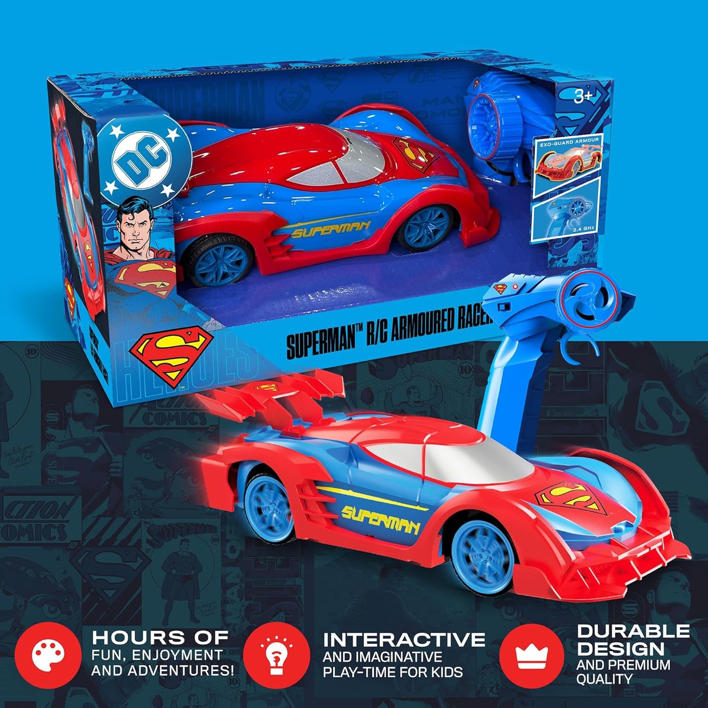 RC SUPERMAN ARMOURED RACER 1:20 B/O - Premium for Kids in Qatar | Toysaro.com