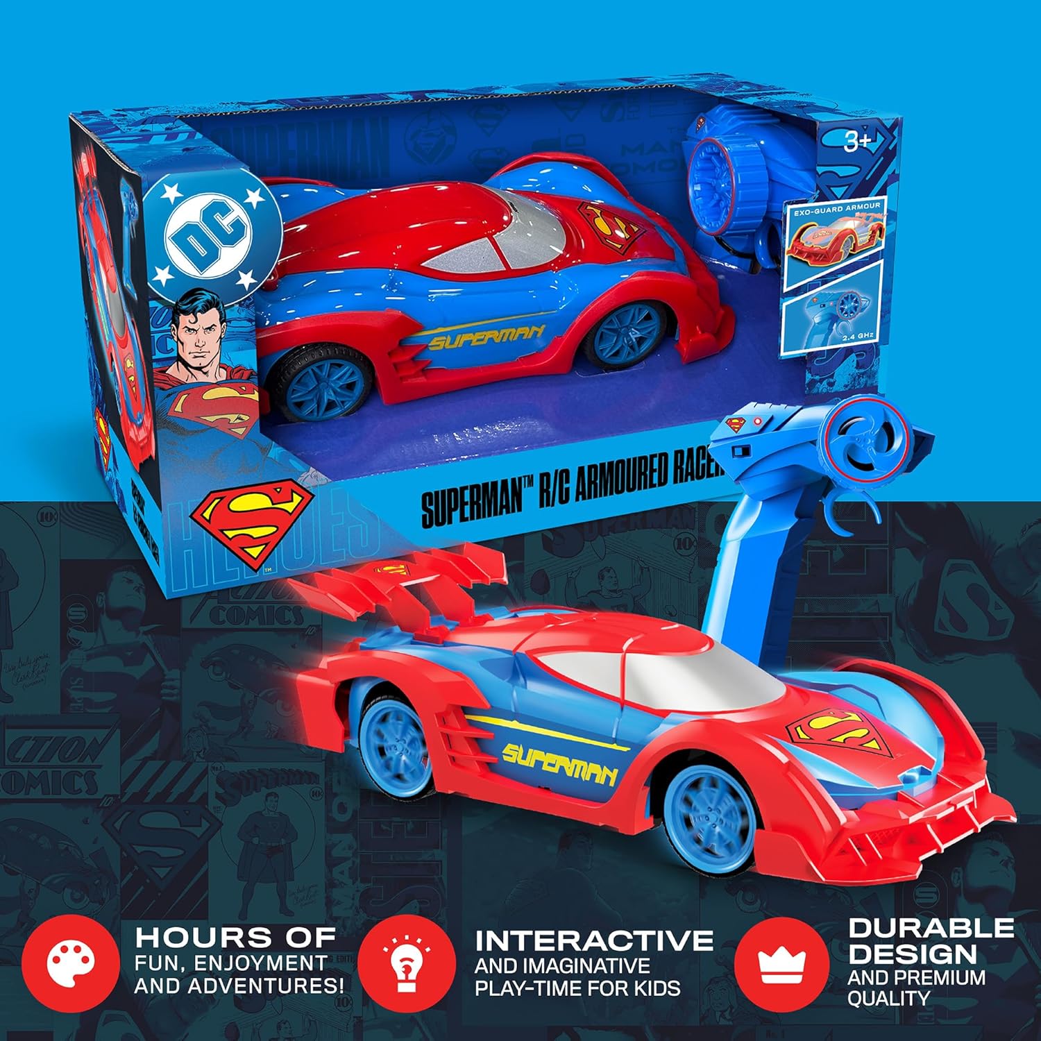 RC SUPERMAN ARMOURED RACER 1:20 B/O - Premium for Kids in Qatar | Toysaro.com