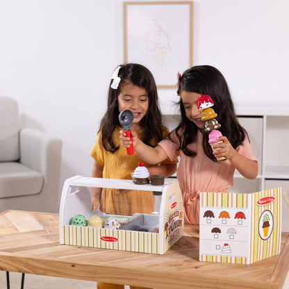 Melissa and Doug Scoop & Serve Ice Cream Counter - Premium for Kids in Qatar | Toysaro.com