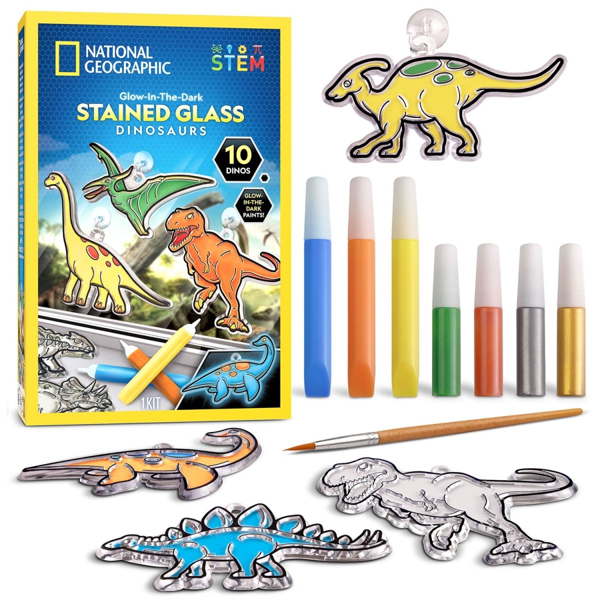 NG GID STAINED GLASS DINOSAURS - Premium for Kids in Qatar | Toysaro.com