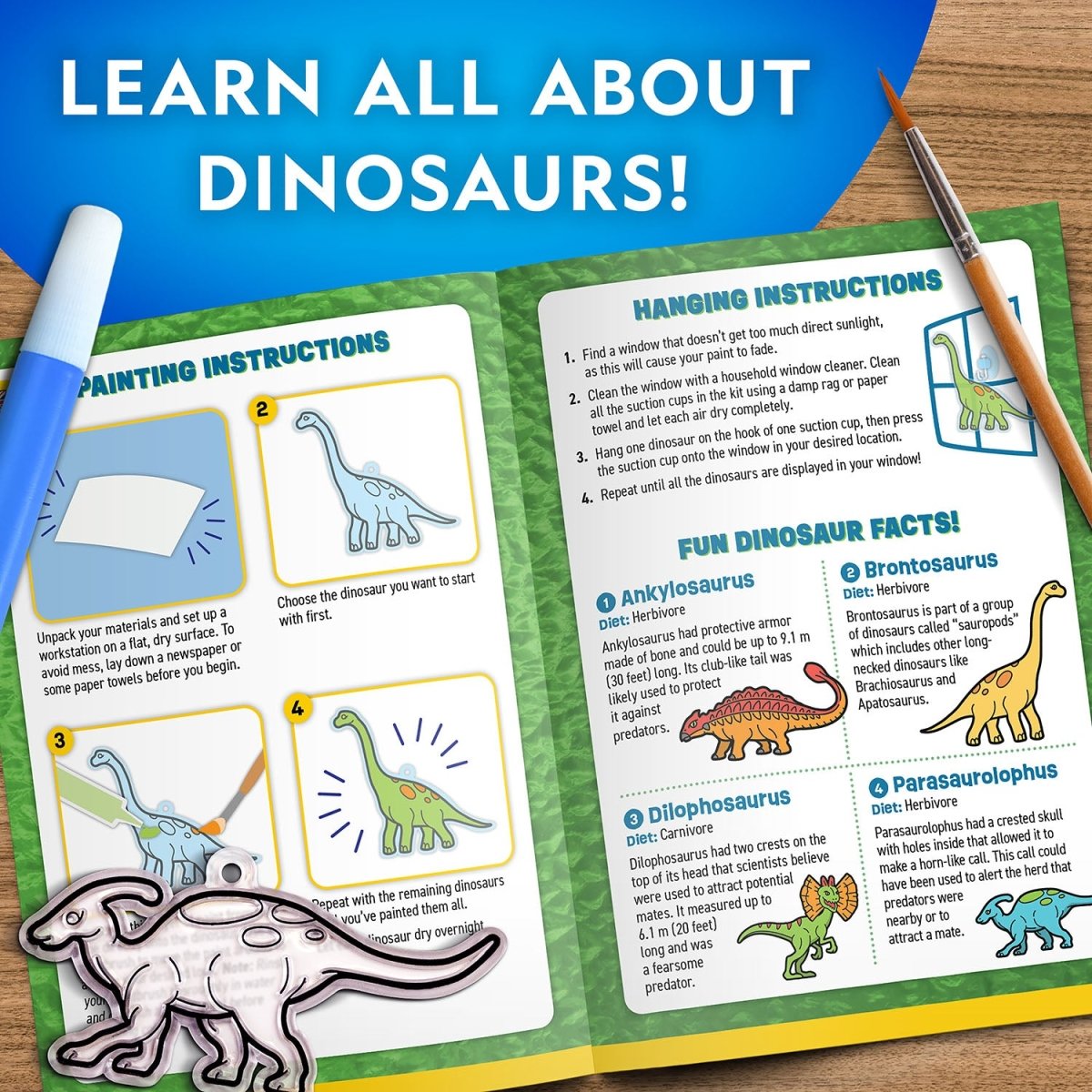 NG GID STAINED GLASS DINOSAURS - Premium for Kids in Qatar | Toysaro.com
