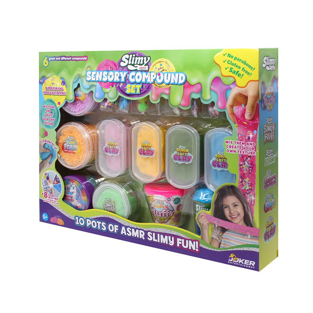 SLIMY SENSORY COMPOUND SET 10 PCS SET - Premium for Kids in Qatar | Toysaro.com