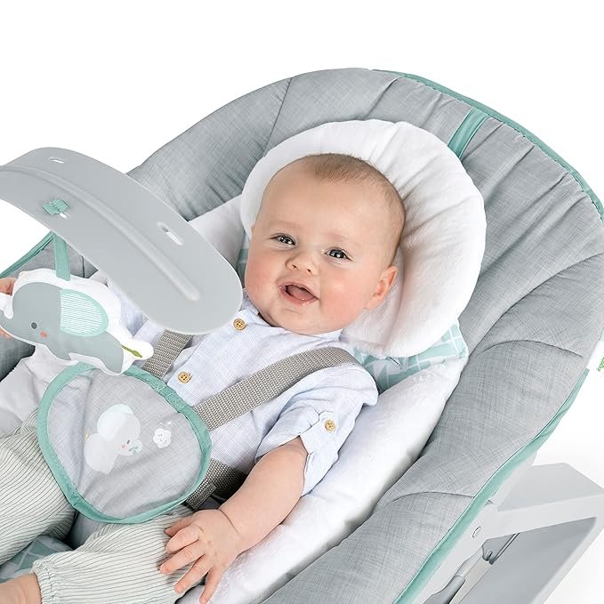Ingenuity Keep Cozy 3 - in - 1 Grow with Me Bounce & Rock Seat - Burst - Premium for Kids in Qatar | Toysaro.com