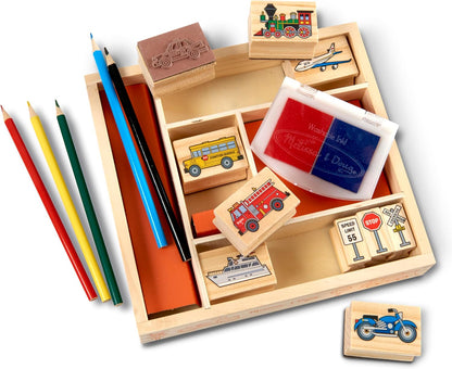 Melissa and Doug Vehicle Stamp Set - Premium for Kids in Qatar | Toysaro.com