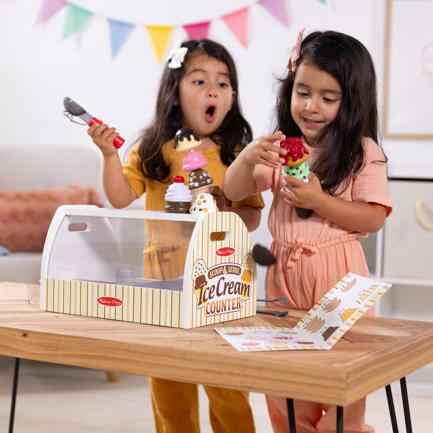 Melissa and Doug Scoop & Serve Ice Cream Counter - Premium for Kids in Qatar | Toysaro.com