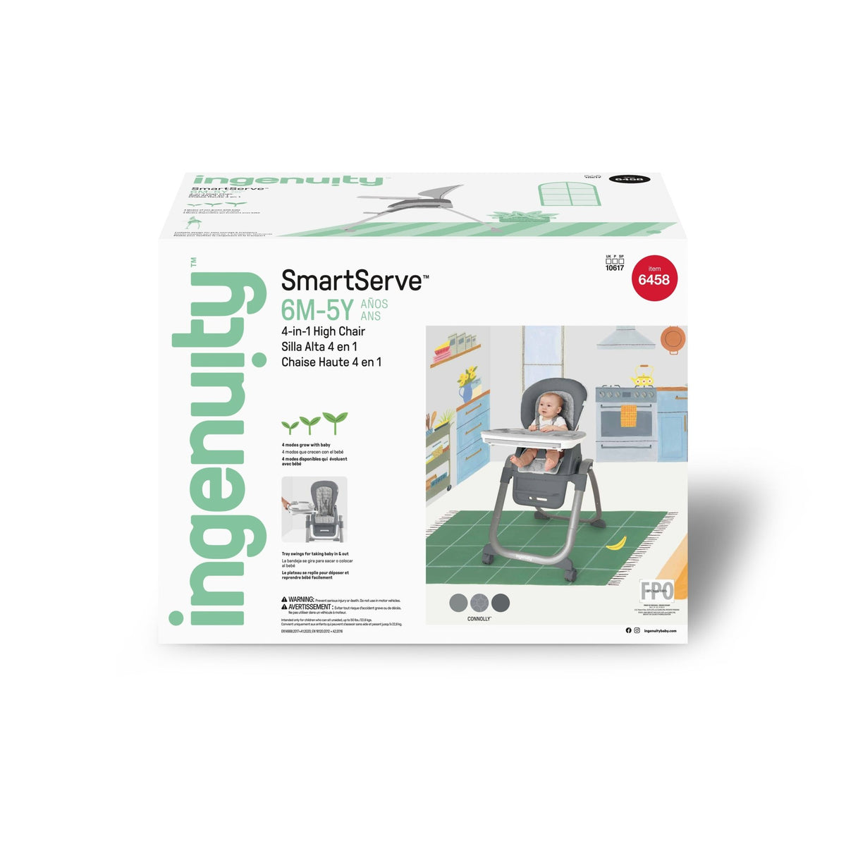 SmartServe 4 - in - 1 High Chair™ - Connolly™ - Premium for Kids in Qatar | Toysaro.com